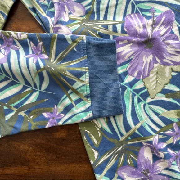 D and Co Active Pull On Sweatpants Blue Tropical & Gray Lot of 2 Size Large L - Picture 3 of 12